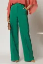 Pantaloni dama verzi cu croi drept si inchidere cu doi nasturi, 1, dyfashion.ro