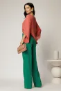 Pantaloni dama verzi cu croi drept si inchidere cu doi nasturi, 2, dyfashion.ro