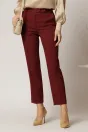 Pantaloni DY Fashion bordo conici din stofa cu nasturi imbracati, 1, dyfashion.ro