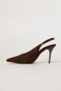 Pantofi maro eleganti din piele intoarsa ecologica si toc stiletto, 2, dyfashion.ro