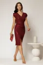 Rochie Lenna bordo din voal plin peliculizat, 3, dyfashion.ro