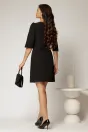 Rochie scurta neagra cu snur la decolteu, 2, dyfashion.ro