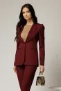 Sacou DY Fashion bordo cu inchidere cu nasture si croi cambrat, 1, dyfashion.ro