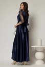 Rochie Adria lunga bleumarin cu cordon in talie, 2, dyfashion.ro