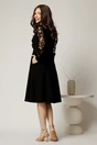 Rochie Adria neagra de ocazie clos cu decolteu petrecut, 2, dyfashion.ro