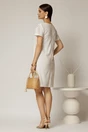 Rochie alba din in cu flori brodate si croi drept, 2, dyfashion.ro