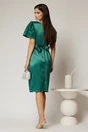 Rochie Atena verde cu maneci scurte si cordon in talie, 2, dyfashion.ro