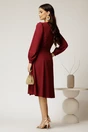 Rochie bordo eleganta de ocazie din voal in clini, 2, dyfashion.ro