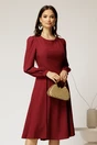 Rochie bordo eleganta de ocazie din voal in clini, 1, dyfashion.ro
