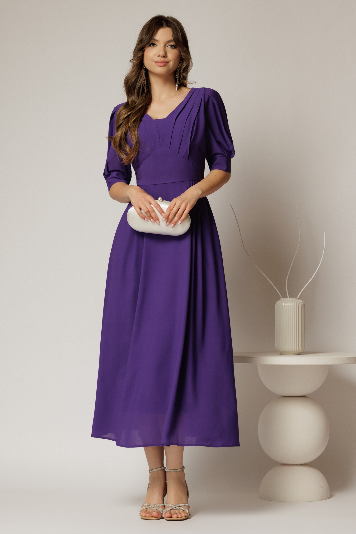 Rochie de ocazie mov lunga de ocazie