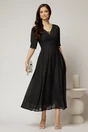 Rochie de ocazie negru sidef lunga de ocazie, 1, dyfashion.ro