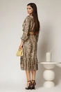 Rochie din stofa animal print cu volan si curea in talie, 2, dyfashion.ro