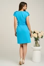 Rochie DY Fashion bleu cu volanase in talie si la umeri