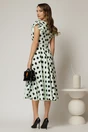 Rochie DY Fashion bleu menta cu buline si curea in talie, 2, dyfashion.ro