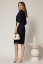 Rochie DY Fashion bleumarin midi croi drept cu nasturi, 2, dyfashion.ro