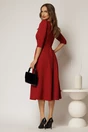 Rochie DY Fashion bordo clos cu lantisor si esarfa, 2, dyfashion.ro