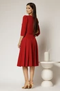 Rochie DY Fashion bordo cu decolteu adanc si fusta plisata, 2, dyfashion.ro
