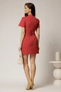 Rochie DY Fashion caramizie scurta cu nasturi pe bust si croi cambrat, 2, dyfashion.ro