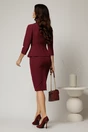 Rochie DY Fashion conica magenta cu peplum si fermoar metalic, 2, dyfashion.ro