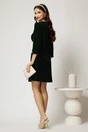 Rochie DY Fashion din catifea fixa verde cu nasturi pe talie, 2, dyfashion.ro