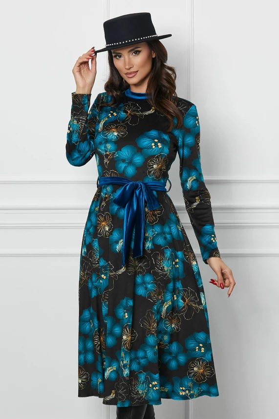 rochie-dy-fashion-din-catifea-neagra-cu-imprimeu-albastru-si-cordon-in-talie-1248213-1013833-2.webp