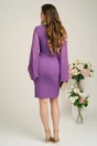 Rochie DY Fashion din stofa mov cu maneci ample din voal