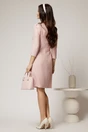 Rochie DY Fashion din tweed roz si croiul drept cambrat, 2, dyfashion.ro