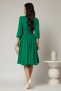 Rochie DY Fashion din voal verde clos cu pliuri, 2, dyfashion.ro