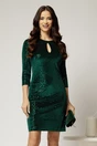 Rochie DY Fashion eleganta din catifea cu paiete verde, 1, dyfashion.ro