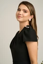 Rochie DY Fashion eleganta din stofa neagra cu spatele gol