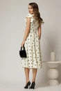Rochie DY Fashion ivoar cu buline si curea in talie, 2, dyfashion.ro