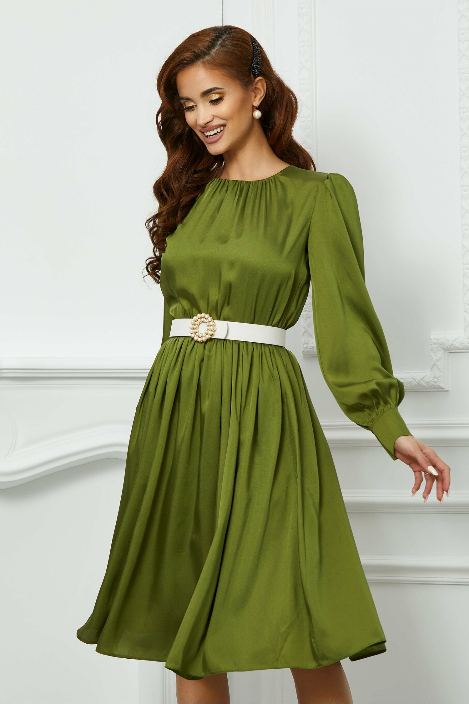 Rochie dy fashion kaki vaporoasa