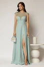 Rochie DY Fashion lunga verde mint de seara cu aplicatii la bust, 1, dyfashion.ro