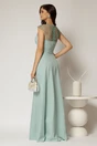 Rochie DY Fashion lunga verde mint de seara cu aplicatii la bust, 2, dyfashion.ro