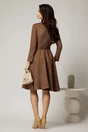 Rochie DY Fashion maro clos din piele intoarsa si curea in talie, 2, dyfashion.ro