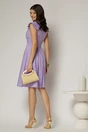 Rochie DY Fashion midi lila din poplin in clos cu volane la umeri, 2, dyfashion.ro
