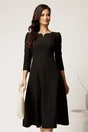 Rochie DY Fashion midi neagra in clos cu perle la decolteu, 1, dyfashion.ro