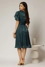 Rochie DY Fashion midi verde cu manecile suprapuse si decolteu petrecut, 2, dyfashion.ro