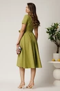 Rochie DY Fashion midi verde lime din stofa subtire cu cordon si buzunare, 2, dyfashion.ro