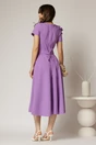 Rochie DY Fashion mov clos cu trandafir la umar si cordon detasabil, 2, dyfashion.ro