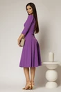 Rochie DY Fashion mov cu decolteu adanc si fusta plisata, 2, dyfashion.ro