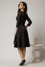 Rochie DY Fashion neagra clos cu detaliu pe talie, 2, dyfashion.ro