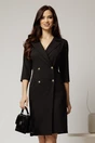 Rochie DY Fashion neagra tip sacou si croi drept, 1, dyfashion.ro