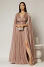 Rochie DY Fashion roz de ocazie din voal peliculizat cu aplicatii pe umeri, 1, dyfashion.ro