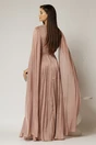 Rochie DY Fashion roz de ocazie din voal peliculizat cu aplicatii pe umeri, 2, dyfashion.ro