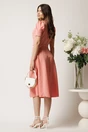 Rochie DY Fashion roz in clos cu nasturi si curea in talie, 2, dyfashion.ro