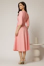 Rochie DY Fashion roz somon cu funda ampla in talie, 2, dyfashion.ro