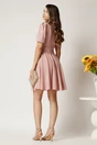 Rochie DY Fashion scurta roz in clos cu funda in talie, 2, dyfashion.ro