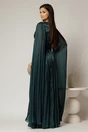 Rochie DY Fashion turcoaz de ocazie din voal peliculizat cu aplicatii pe umeri, 2, dyfashion.ro