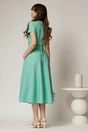Rochie DY Fashion verde clos cu trandafir la umar si cordon detasabil, 2, dyfashion.ro